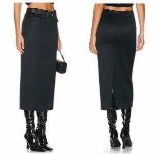 Helsa Chic Black Pencil Skirt for Women